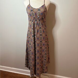 Xhilaration Boho Blue and Orange Dress